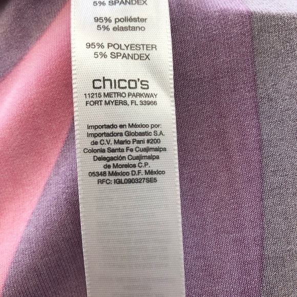 𝅺CHICO’S‎ multicolor abstract design Three-quarter sleeve dress - Picture 10 of 15